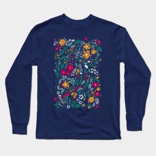 Block Print Botanical Long Sleeve T-Shirt